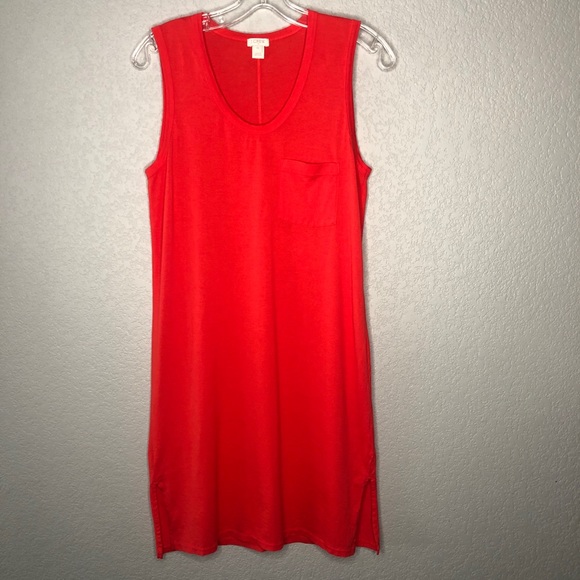 Robe Rouge Sans Manches J Crew Factory - Taille S (Small), Neuf Avec étiquettes (NWT) - Style Shift, Courte